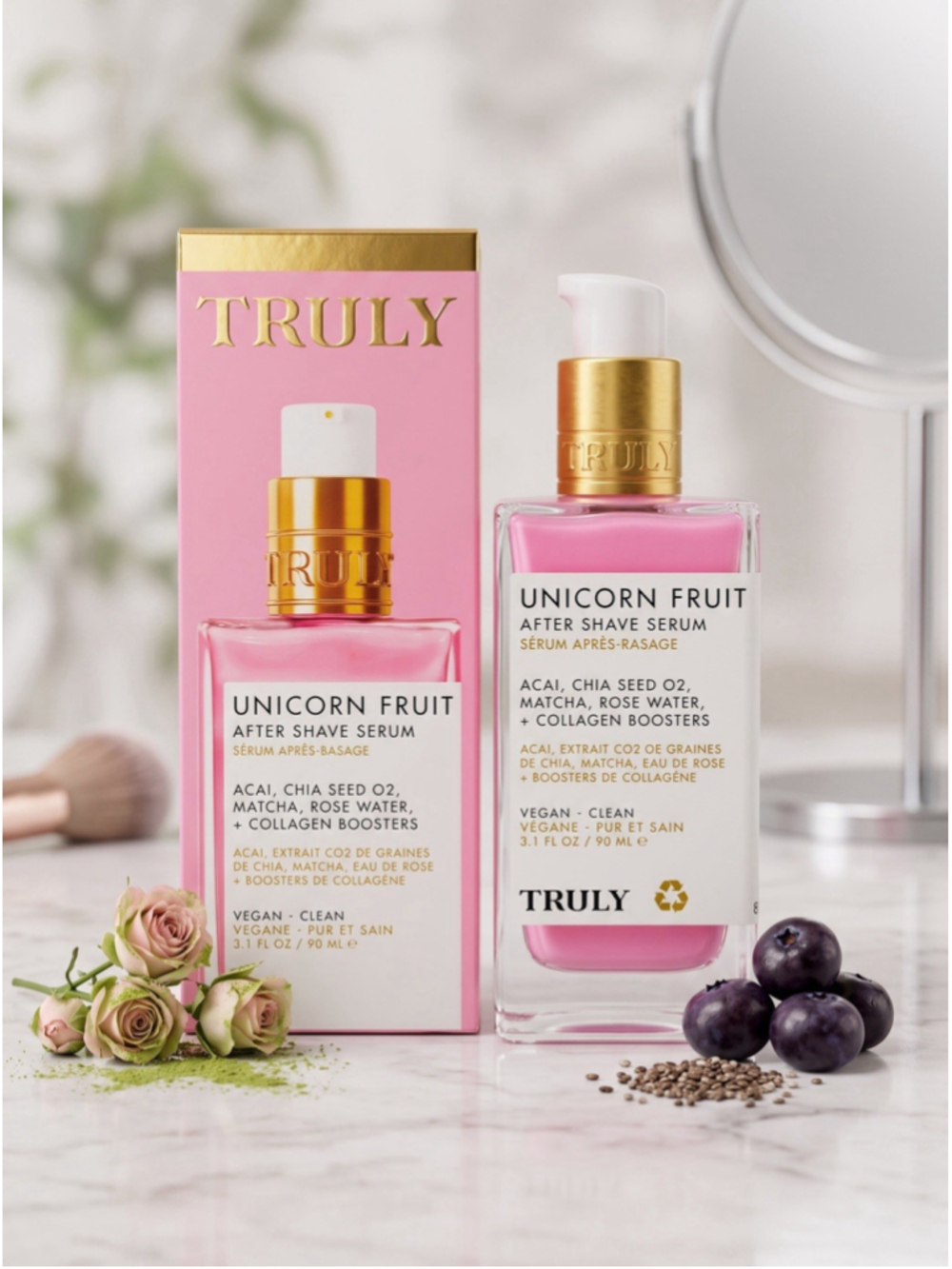 Truly Unicorn Fruit After Shave Serum 3.1 oz 90 mL Vegan Clean New in Box